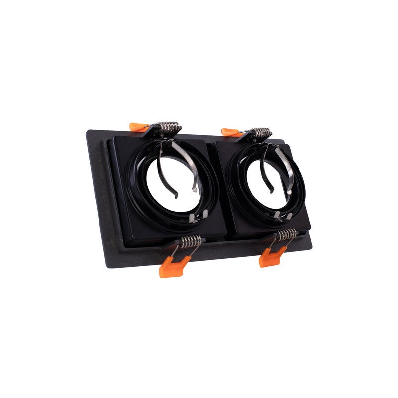 Jana Light Spot Body 2 Eye Metal Rectangular Recessed Metallic  Black Jana Light JN-211 quantity 2 - Image 2